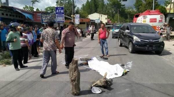 Kecelakaan di Jalinsum Motor dan Truk Tangki, 1 Orang Tewas Terlindas 1 Luka Parah