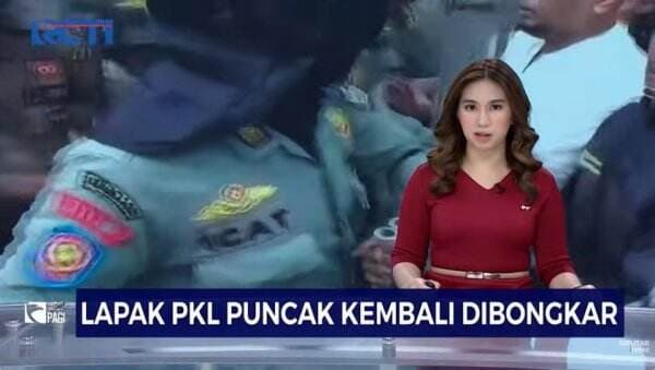 Lapak PKL di Puncak Kembali Dibongkar, Satpol PP dan Pedagang Terlibat Adu Mulut