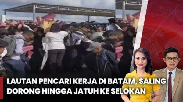 Viral Lautan Manusia Berdesakan Lamar Kerja di Batam, sampai Jatuh ke Selokan Viral Lautan Manusia Berdesakan Lamar Kerja di Batam, sampai Jatuh ke Selokan