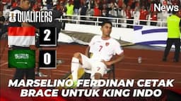 2 Gol Berkelas Marselino Ferdinan ke Gawang Arab Saudi