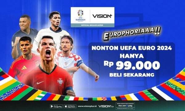 Menghitung Hari Hingga Semarak Piala Eropa, Nonton Live Streaming EURO 2024 di Vision+