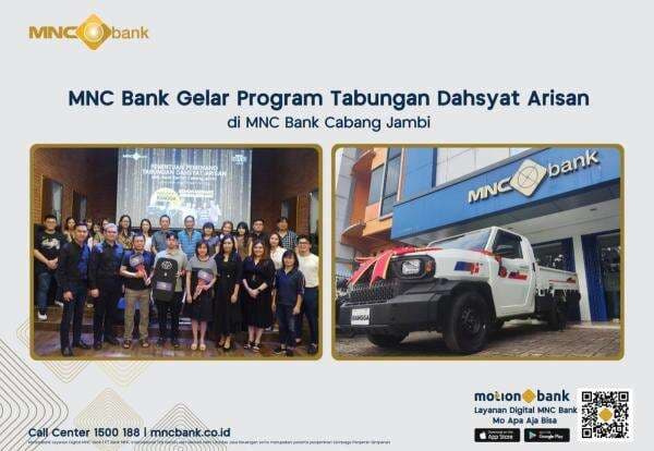 MNC Bank Serahkan Mobil dan Hadiah Program Tabungan Dahsyat Arisan kepada Nasabah Cabang Jambi MNC Bank Serahkan Mobil dan Hadiah Program Tabungan Dahsyat Arisan kepada Nasabah Cabang Jambi