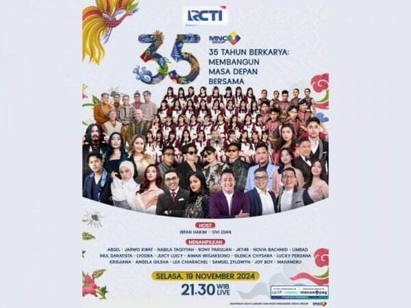 Besok di RCTI! Saksikan Penampilan Spektakuler Deretan Artis Terbaik di HUT ke-35 MNC Group 