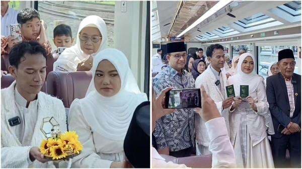 Viral Pengantin Gelar Akad Nikah di Kereta Panoramic, Anies Baswedan Saksinya! Viral Pengantin Gelar Akad Nikah di Kereta Panoramic, Anies Baswedan Saksinya!