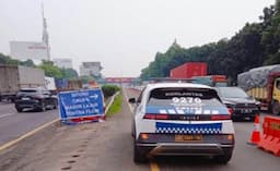  Pemeliharaan Jalur Tol Jakarta-Tangerang, Polisi Berlakukan Contraflow Arah Merak   