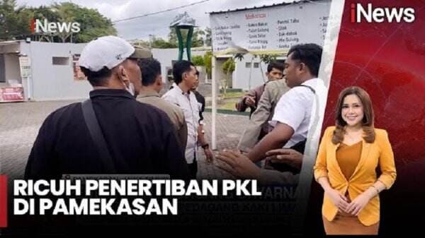 Penertiban PKL di Pamekasan Ricuh, Sesama Pedagang Nyaris Adu Jotos