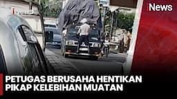 Detik-Detik Petugas Dishub Depok Nangkring di Depan Pikap, Ini Duduk Perkaranya