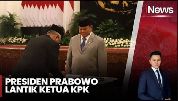 Momen Presiden Prabowo Subianto Lantik Pimpinan KPK