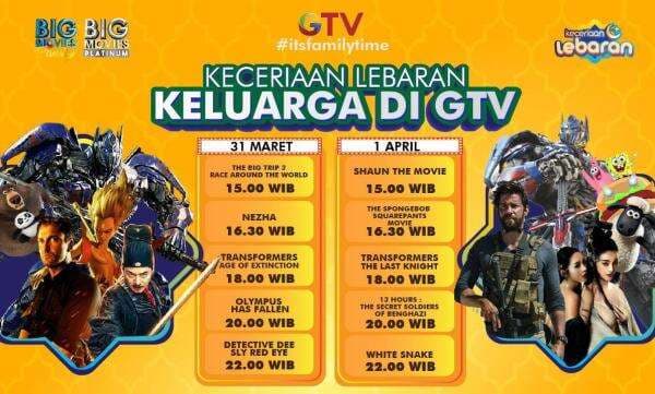 Its Family Time! Sambil Kumpul Keluarga, Lebaran Ini Makin Berwarna Bareng Deretan Film Seru di GTV Seharian Its Family Time! Sambil Kumpul Keluarga, Lebaran Ini Makin Berwarna Bareng Deretan Film Seru di GTV Seharian