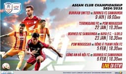 Saksikan Perjuangan PSM dan Borneo FC di ASEAN Club Championship, Live GTV!