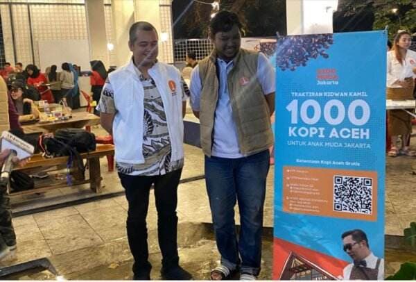 Relawan Muda Jakarta Gandeng Pengusaha Kedai Kopi Aceh Adakan Traktiran Ridwan Kamil 1.000 Kopi Gratis