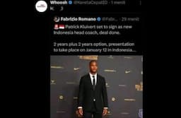 Kronologi Akun X Whoosh Hina Beri Komentar Tak Pantas Soal Patrick Kluivert