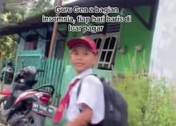 Viral Potret Guru Gen-Z Terlambat ke Sekolah Bareng Murid