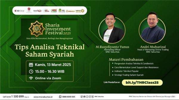 Mau Jago Analisa Teknikal Saham Syariah? Daftar Webinar MNC Sekuritas! Mau Jago Analisa Teknikal Saham Syariah? Daftar Webinar MNC Sekuritas!
