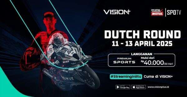 Jadwal dan Link Live Streaming WorldSBK Belanda 2025 di VISION+ Jadwal dan Link Live Streaming WorldSBK Belanda 2025 di VISION+