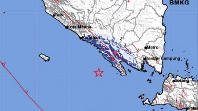 Gempa Terkini M4,7 Guncang Pesisir Barat Lampung, Berpusat di Laut Gempa Terkini M4,7 Guncang Pesisir Barat Lampung, Berpusat di Laut