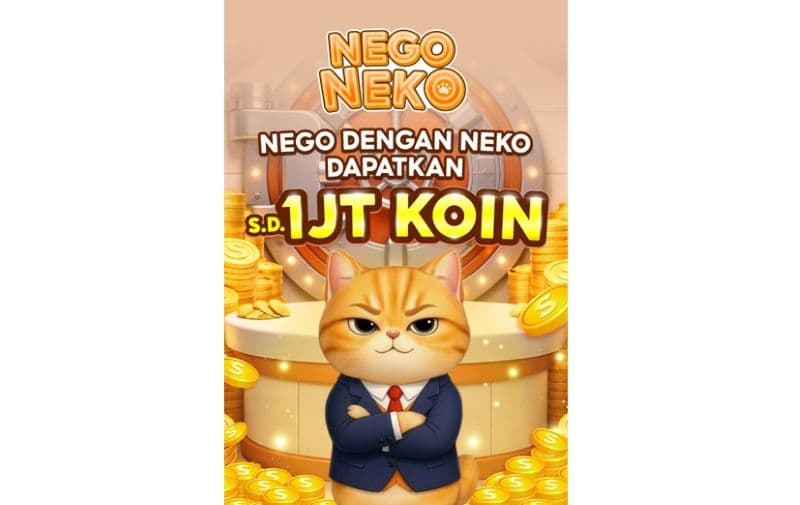 Nego Zaman Now: Kasih Jawaban Unik Bisa Dapat Koin Shopee di Nego Neko Nego Zaman Now: Kasih Jawaban Unik Bisa Dapat Koin Shopee di Nego Neko