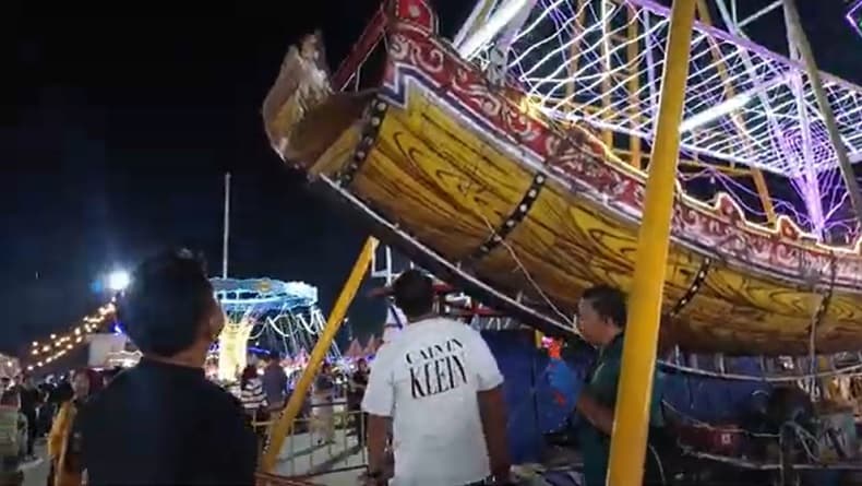 Mengerikan! Detik-Detik Kora-Kora Patah di Asahan Terekam Kamera, 4 Orang Terjatuh Mengerikan! Detik-Detik Kora-Kora Patah di Asahan Terekam Kamera, 4 Orang Terjatuh