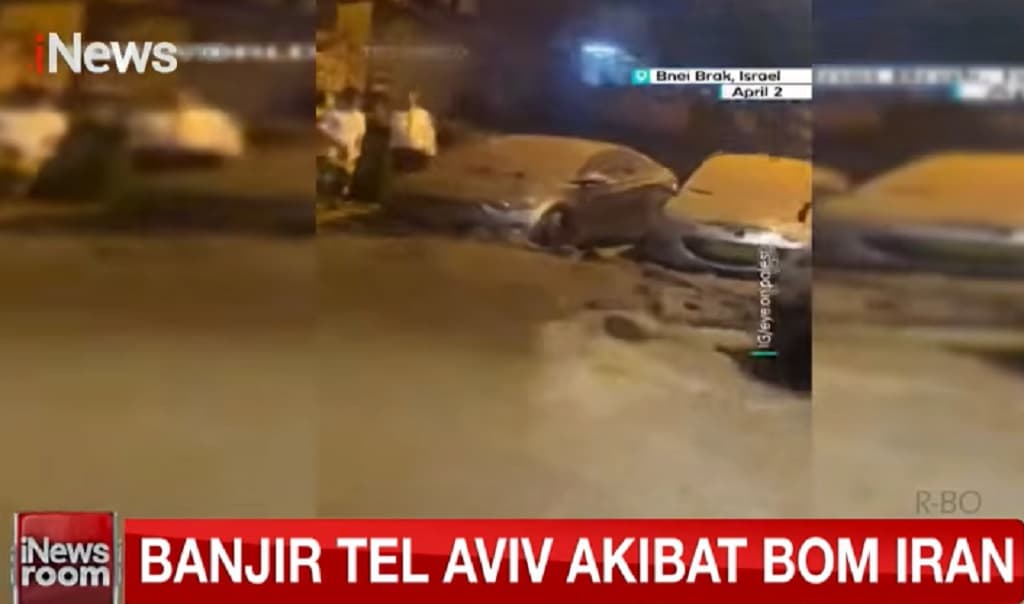 Ngeri! Serangan Bom Iran Hantam Jaringan Pipa Air di Israel, Tel Aviv Kebanjiran Ngeri! Serangan Bom Iran Hantam Jaringan Pipa Air di Israel, Tel Aviv Kebanjiran