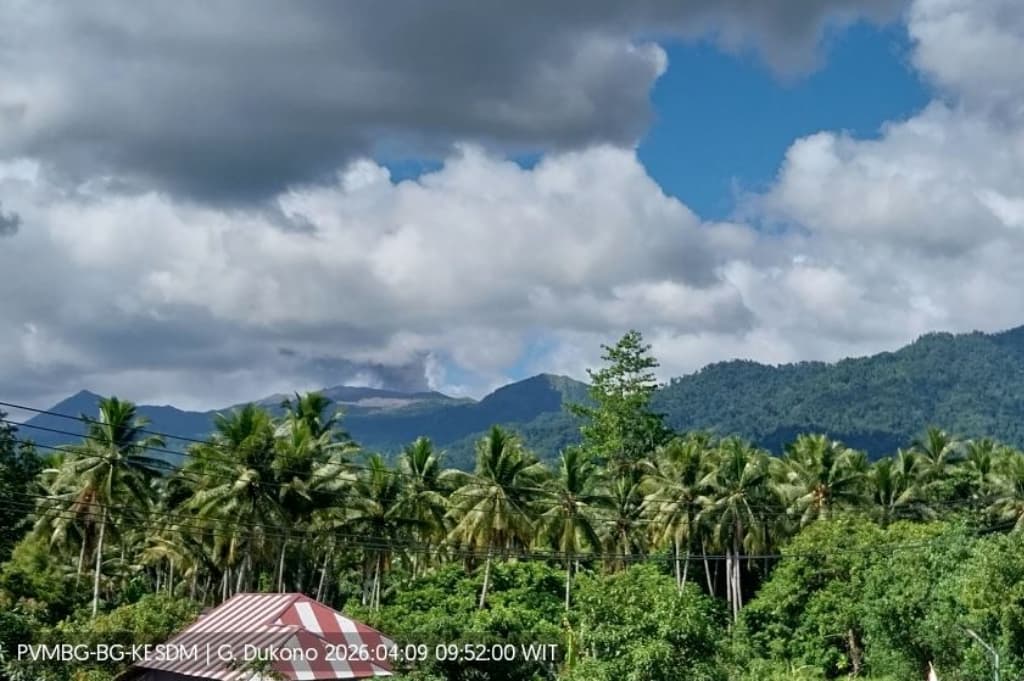 Gunung Dukono Erupsi Pagi Ini, Semburkan Kolom Abu Setinggi 400 Meter Gunung Dukono Erupsi Pagi Ini, Semburkan Kolom Abu Setinggi 400 Meter