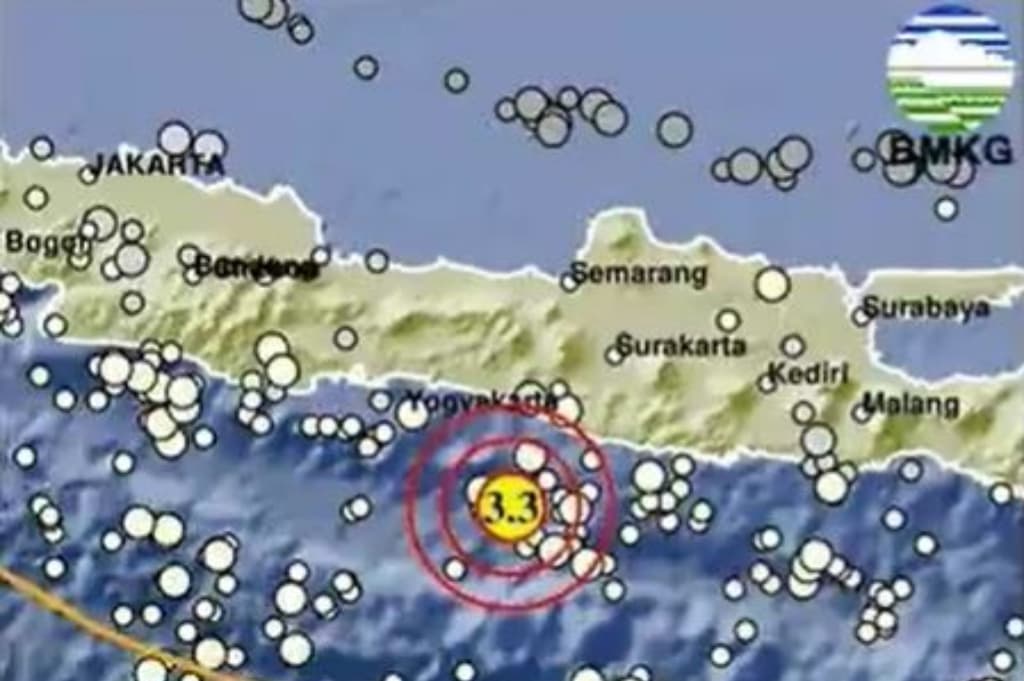 Gempa Hari Ini Magnitudo 3,3 Guncang Bantul DIY Gempa Hari Ini Magnitudo 3,3 Guncang Bantul DIY