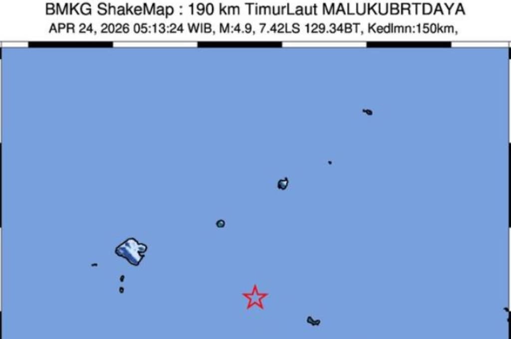 Gempa Hari Ini Magnitudo M5,1 Guncang Maluku Barat Daya Gempa Hari Ini Magnitudo M5,1 Guncang Maluku Barat Daya