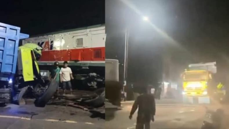 Nekat Melintas Saat Sirene Berbunyi hingga Mogok, Truk Ringsek Ditabrak Kereta di Blitar Nekat Melintas Saat Sirene Berbunyi hingga Mogok, Truk Ringsek Ditabrak Kereta di Blitar