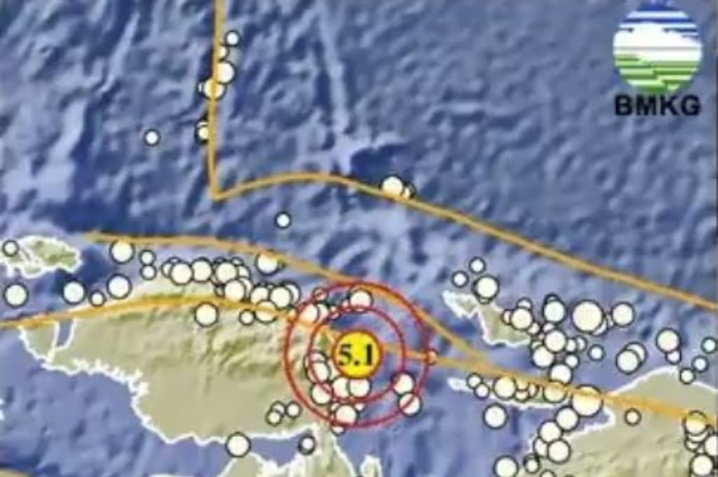 Gempa Hari Ini M5,1 Guncang Ransiki Manokwari Selatan, Tak Berpotensi Tsunami Gempa Hari Ini M5,1 Guncang Ransiki Manokwari Selatan, Tak Berpotensi Tsunami