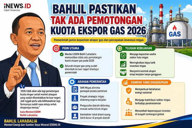 Bahlil Pastikan Tak Ada Pemotongan Kuota Ekspor Gas di 2026: Gak Perlu Khawatir Bahlil Pastikan Tak Ada Pemotongan Kuota Ekspor Gas di 2026: Gak Perlu Khawatir