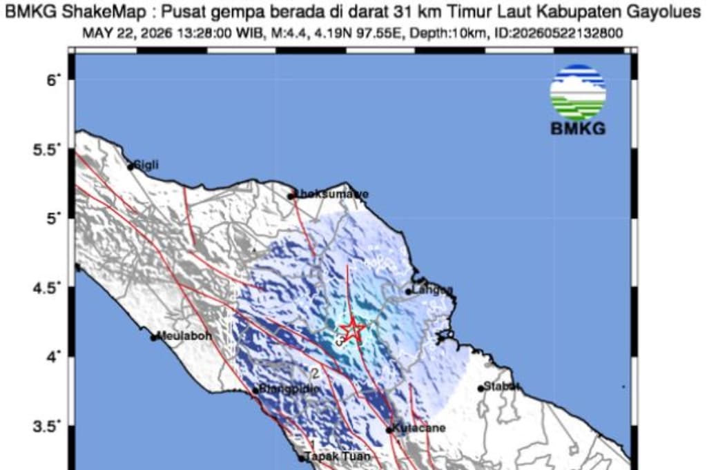 Gempa Hari Ini Magnitudo 4,4 Guncang Gayo Lues Aceh Gempa Hari Ini Magnitudo 4,4 Guncang Gayo Lues Aceh