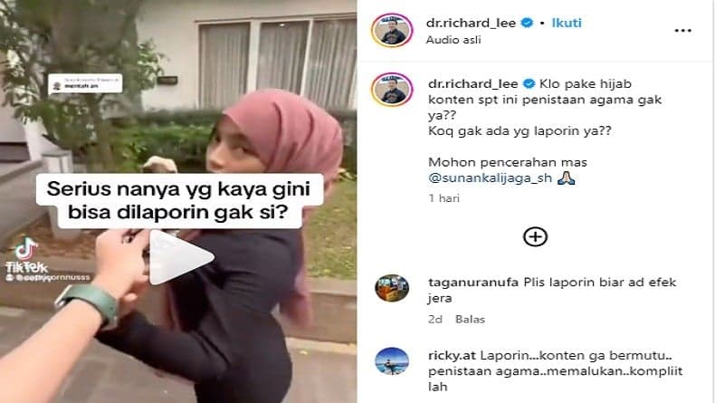 Heboh Influencer Oklin Fia Makan Es Krim di Depan Alat Vital Pria, dr Richard Lee: Penistaan Agama Gak Ya? Heboh Influencer Oklin Fia Makan Es Krim di Depan Alat Vital Pria, dr Richard Lee: Penistaan Agama Gak Ya?