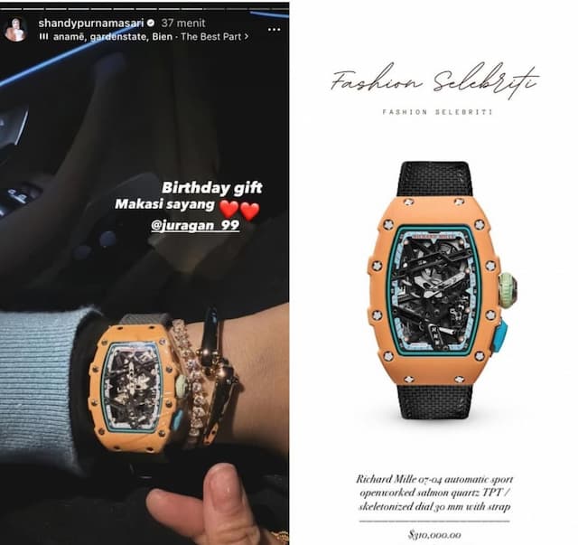 Shandy Purnamasari Dapat Hadiah Jam Tangan Mewah Harganya Rp5 Miliar, Netizen: Gak Curiga? Shandy Purnamasari Dapat Hadiah Jam Tangan Mewah Harganya Rp5 Miliar, Netizen: Gak Curiga?