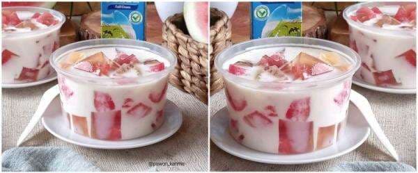 Resep es susu jelly semangka untuk dijual, praktis dan super enak Resep es susu jelly semangka untuk dijual, praktis dan super enak