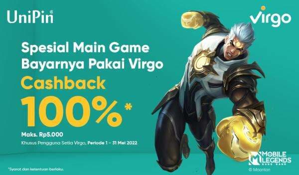 PROMO MEI – Cashback 100% Untuk Pengguna Setia Virgo di UniPin! PROMO MEI – Cashback 100% Untuk Pengguna Setia Virgo di UniPin!