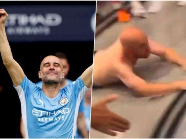 Pep Guardiola Telanjang dan Meluncur di Ruang Ganti Manchester City Usai Juara? Pep Guardiola Telanjang dan Meluncur di Ruang Ganti Manchester City Usai Juara?
