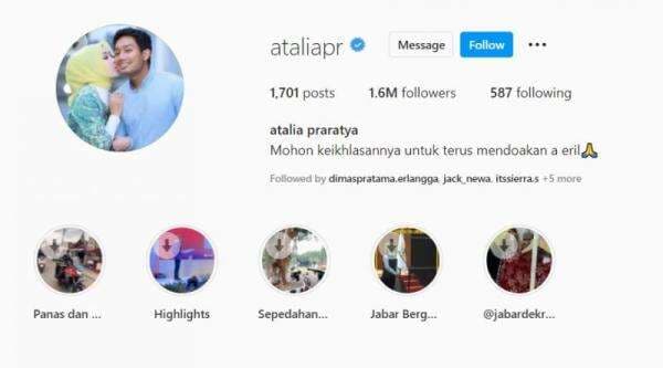 Eril Belum Ditemukan, Istri Ridwan Kamil Atalia Praratya Ubah Foto Profile Bersama Sang Anak dan Mohon Doa Eril Belum Ditemukan, Istri Ridwan Kamil Atalia Praratya Ubah Foto Profile Bersama Sang Anak dan Mohon Doa