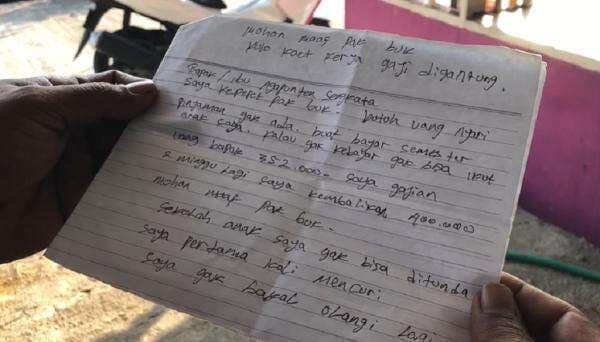 Begini Isi Surat Pencuri di Mojokerto usai Gasak Uang demi Bayar Sekolah Anak Begini Isi Surat Pencuri di Mojokerto usai Gasak Uang demi Bayar Sekolah Anak