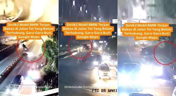 Viral Video Detik-Detik Mobil BMW Terjun di Tol Gresik, seperti Film Fast and Furious Viral Video Detik-Detik Mobil BMW Terjun di Tol Gresik, seperti Film Fast and Furious