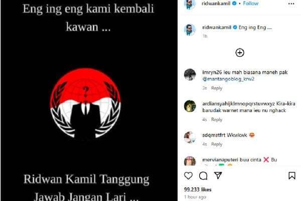 Akun Instagram Ridwan Kamil Diduga Diretas: Diingatkan Jangan Lari dari Tanggung Jawab Akun Instagram Ridwan Kamil Diduga Diretas: Diingatkan Jangan Lari dari Tanggung Jawab