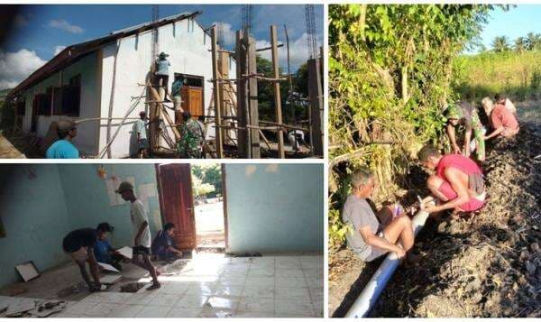 Satgas TMMD Kodim 1601 Sumba Timur Genjot Perbaikan Gereja dan Irigasi Pertanian Satgas TMMD Kodim 1601 Sumba Timur Genjot Perbaikan Gereja dan Irigasi Pertanian