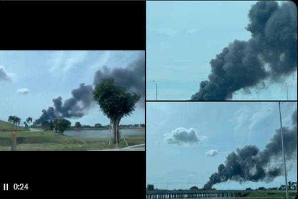 Gudang Plastik di Tangerang Kebakaran, Asap Hitam Terlihat hingga Bandara Soetta Gudang Plastik di Tangerang Kebakaran, Asap Hitam Terlihat hingga Bandara Soetta