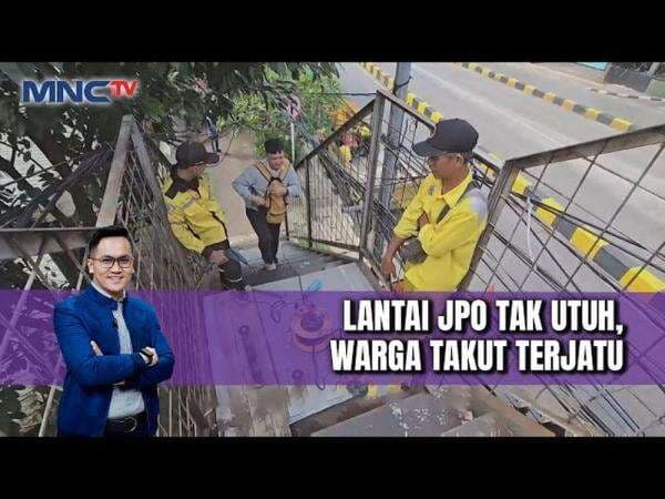 Lantai Jembatan Penyebrangan Orang di Gunung Sahari Dicuri Lantai Jembatan Penyebrangan Orang di Gunung Sahari Dicuri