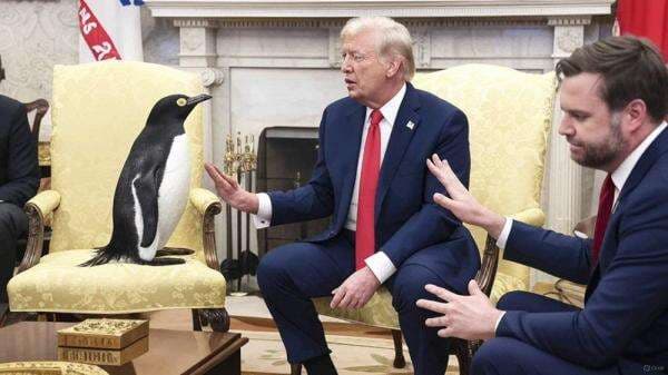 Meme Trump dan Penguin Viral Setelah AS Kenakan Tarif Pada Pulau Tanpa Penduduk Meme Trump dan Penguin Viral Setelah AS Kenakan Tarif Pada Pulau Tanpa Penduduk