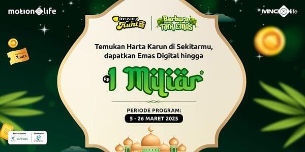 MNC Life Dukung Treasury Hunt, Berburu THR Emas dengan Total Hadiah Rp1 Miliar MNC Life Dukung Treasury Hunt, Berburu THR Emas dengan Total Hadiah Rp1 Miliar
