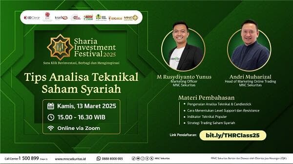 Mau Jago Analisa Teknikal Saham Syariah? Daftar Webinar MNC Sekuritas Mau Jago Analisa Teknikal Saham Syariah? Daftar Webinar MNC Sekuritas