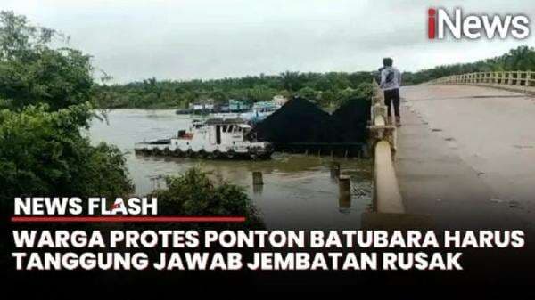 Jembatan Rusak Akibat Ponton Batu Bara, Warga Banyuasin Tuntut Perusahaan Tanggung Jawab Jembatan Rusak Akibat Ponton Batu Bara, Warga Banyuasin Tuntut Perusahaan Tanggung Jawab
