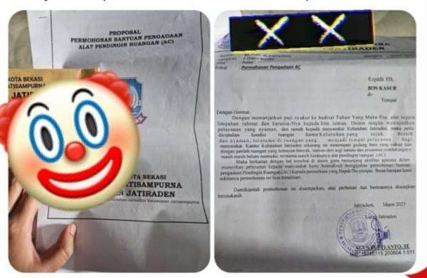 Viral, Kelurahan di Bekasi Ajukan Proposal Pengadaan AC kepada Pemilik Usaha Kasur Viral, Kelurahan di Bekasi Ajukan Proposal Pengadaan AC kepada Pemilik Usaha Kasur